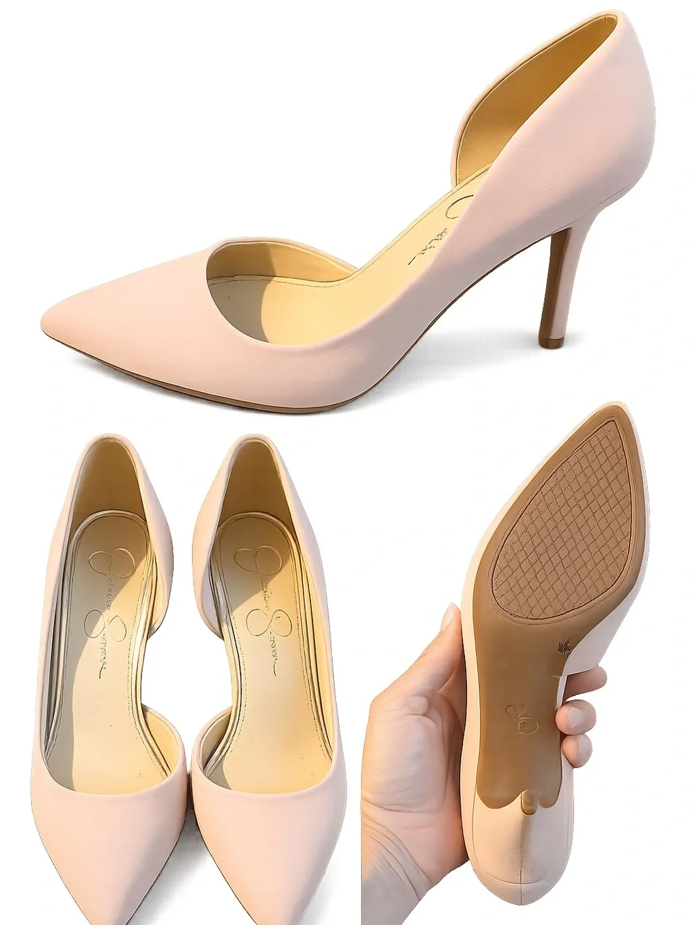 Jessica Simpson Pale Pink Pointed Toe D'Orsay Pumps